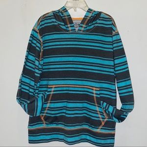 Kids’ Striped Hoodie Tee, Size Small